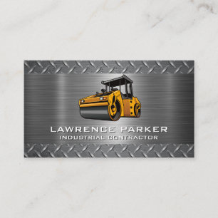 Steam Roller Steel Construction Business Card
