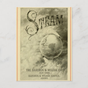 Steam Runs The World 1904 Postcard