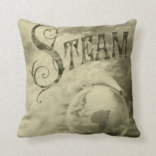 Steam Runs The World 1904 Throw Pillow