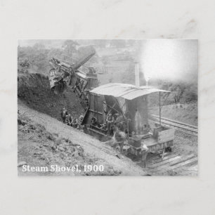 Steam Shovel, 1900 Postcard