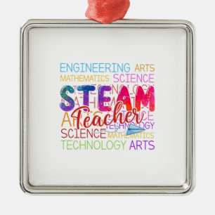 Steam Teacher Metal Ornament