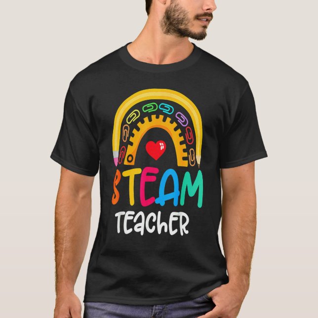 Steam Teacher Squad Team Crew Back To School Stem  T-Shirt (Front)