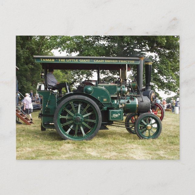 STEAM TRACTION ENGINE POSTCARD (Front)