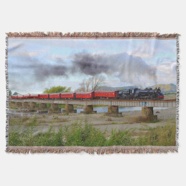 Steam Train 16 Throw Blanket (Front)