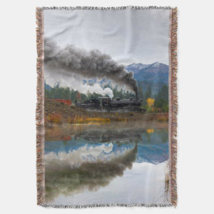 Steam Train 25E Throw Blanket