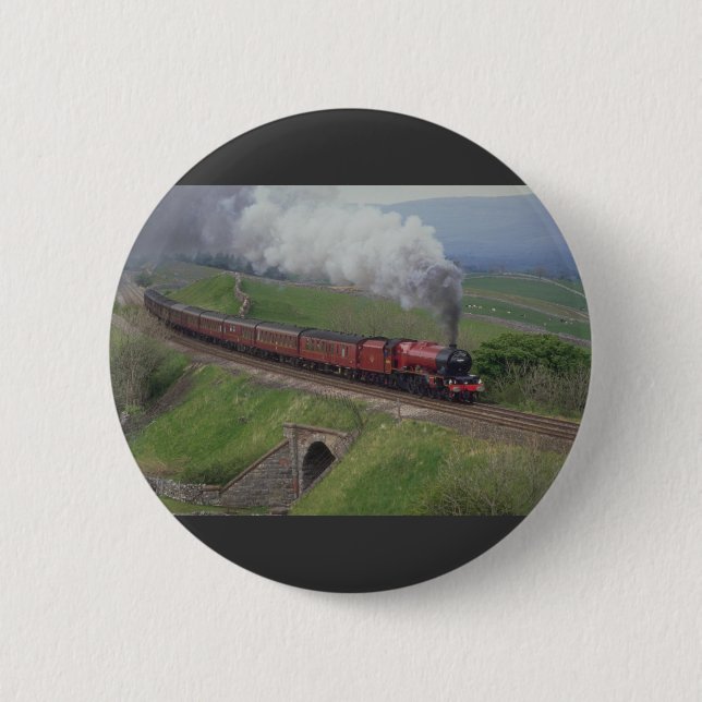 Steam train 2 inch round button (Front)