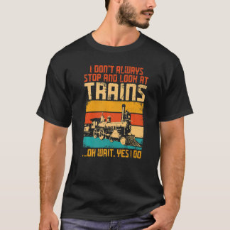 Steam Train Driver Trainspotting Locomotive Vintag T-Shirt