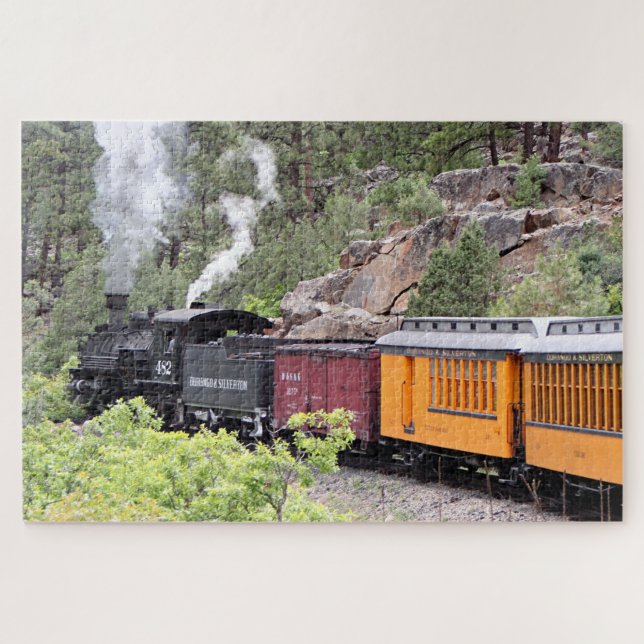 Steam train engine, Colorado 9 Jigsaw Puzzle (Horizontal)