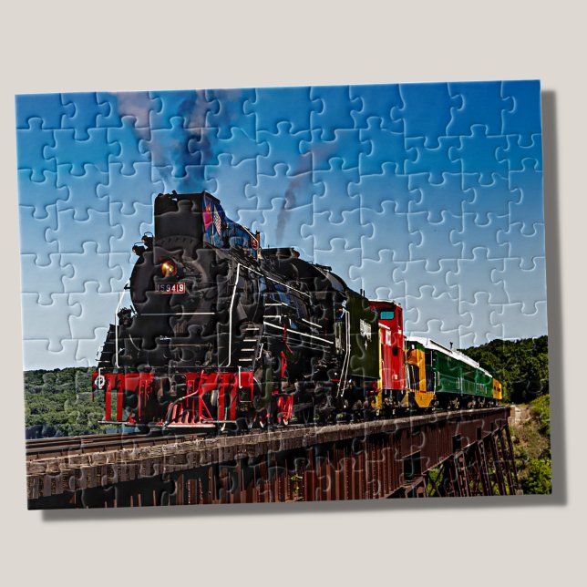 Steam Train Engine Locomotive Railroad Jigsaw Puzz Jigsaw Puzzle (Creator Uploaded)