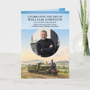 Steam Train Funeral Memorial Order Of Service Program