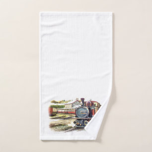 STEAM TRAIN HAND TOWEL
