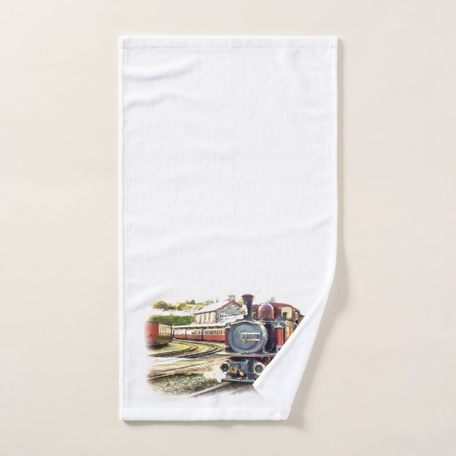 STEAM TRAIN HAND TOWEL (Hand Towel)