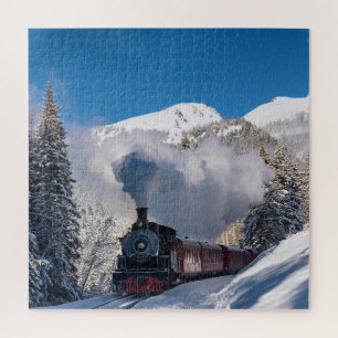 Steam Train in a Winter Wonderland  Jigsaw Puzzle