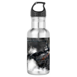 Steam Train Locomotive Transportation Night 532 Ml Water Bottle
