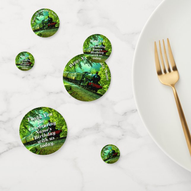 Steam Train Man's Birthday Party Table Confetti (Group)