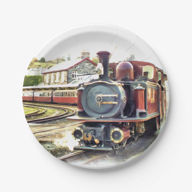 STEAM TRAIN PAPER PLATE (Front)
