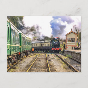 Steam Train Postcard