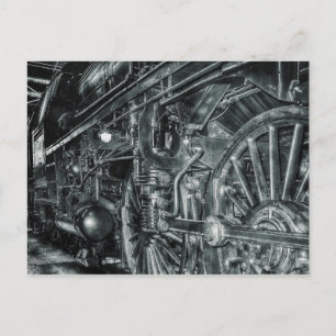 steam train postcard