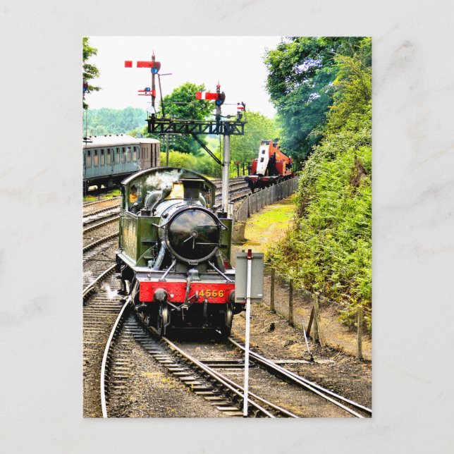 STEAM TRAIN POSTCARD (Front)