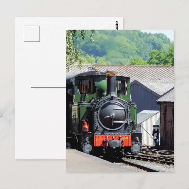 STEAM TRAIN POSTCARD (Front/Back)