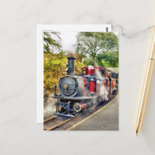STEAM TRAIN POSTCARD