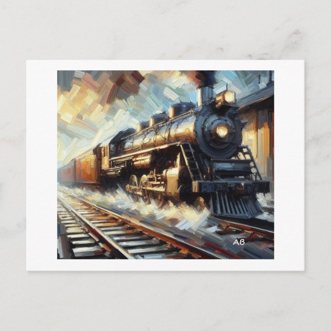 Steam Train,  Postcard (Front)