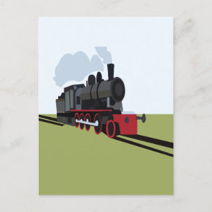 Steam Train Railroad Postcard