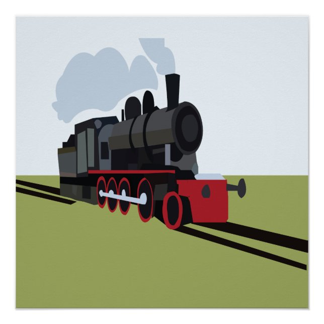 Steam Train Railroad Poster (Front)