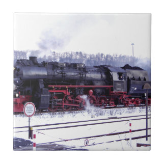 steam train railway locomotive station engine tile