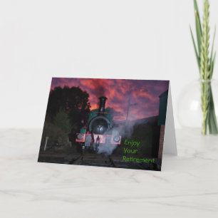 Steam Train Retirement Card