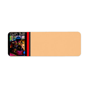 Steam Train Return Address Label