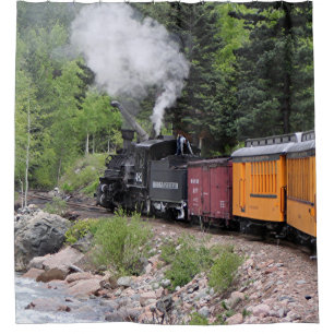 Steam train & river, Colorado