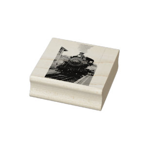 Steam Train Rubber Stamp