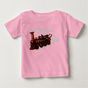Steam Train Santa, babies Baby T-Shirt