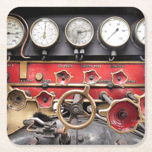 STEAM TRAIN SQUARE PAPER COASTER