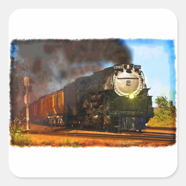 Steam Train Square Sticker (Front)
