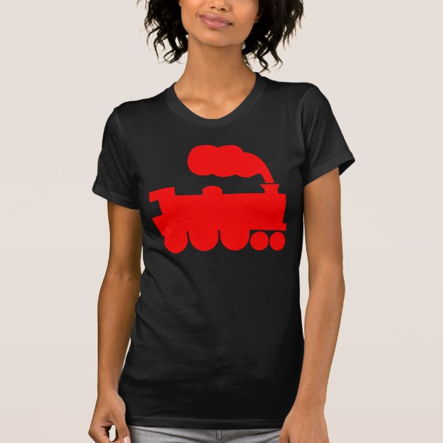 Steam Train Symbol - Red T-Shirt (Front)