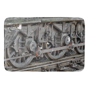 STEAM TRAIN WHEELS BATH MAT