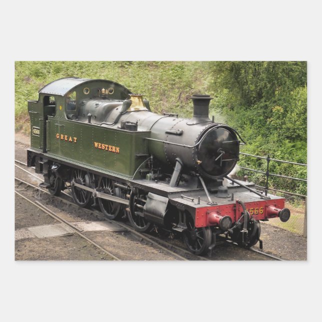 STEAM TRAIN WRAPPING PAPER SHEET (Front)