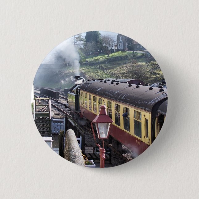 STEAM TRAINS 2 INCH ROUND BUTTON (Front)
