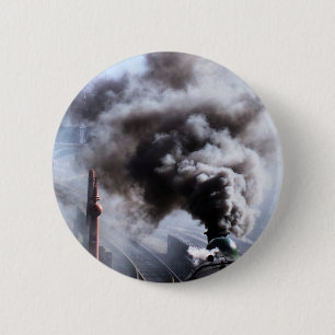 STEAM TRAINS 2 INCH ROUND BUTTON