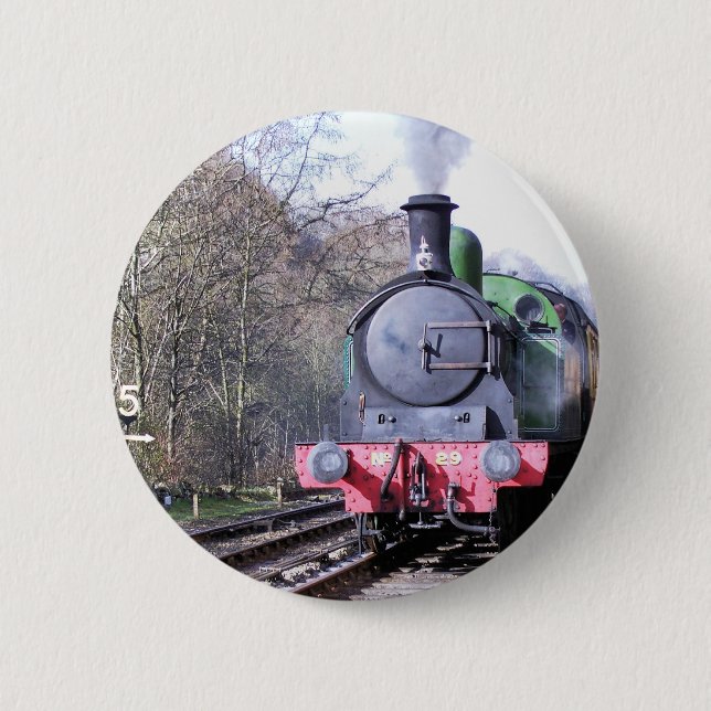STEAM TRAINS 2 INCH ROUND BUTTON (Front)