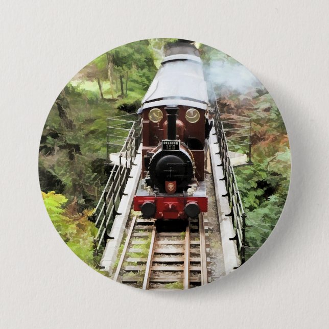 STEAM TRAINS 3 INCH ROUND BUTTON (Front)