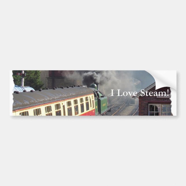 STEAM TRAINS BUMPER STICKER (Front)