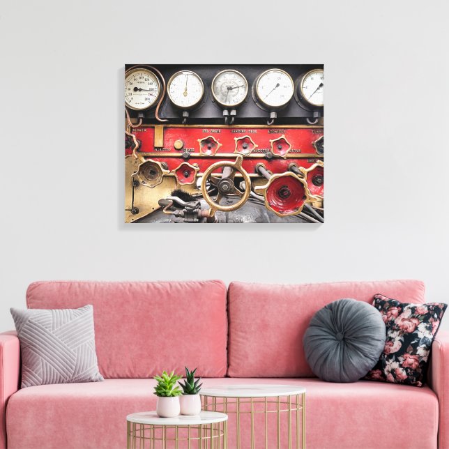 STEAM TRAINS CANVAS PRINT (Insitu(LivingRoom))