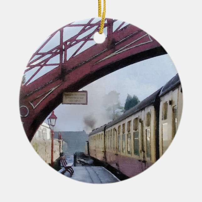 STEAM TRAINS CERAMIC ORNAMENT (Front)