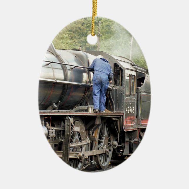 STEAM TRAINS CERAMIC ORNAMENT (Front)