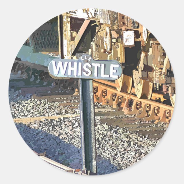 STEAM TRAINS CLASSIC ROUND STICKER (Front)