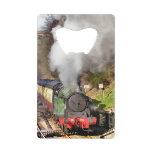 STEAM TRAINS CREDIT CARD BOTTLE OPENER
