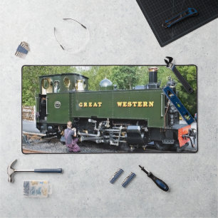 STEAM TRAINS DESK MAT